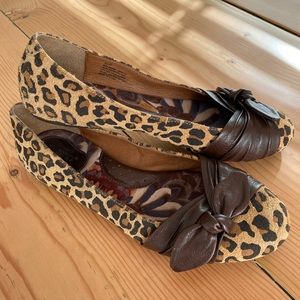 Animal print flats
